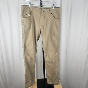 KUHL Radikl Pants 36x32 Khaki Stretch Trail Hiking Outdoor Minimalist Adventure